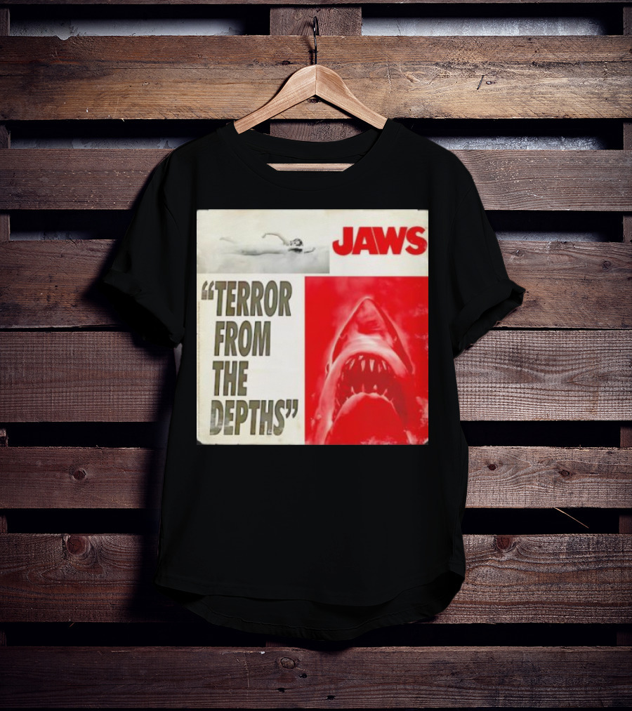 Jaws Terror From The Depths Retro Classic Movie Iconic Shark Attack Scene T-Shirt
