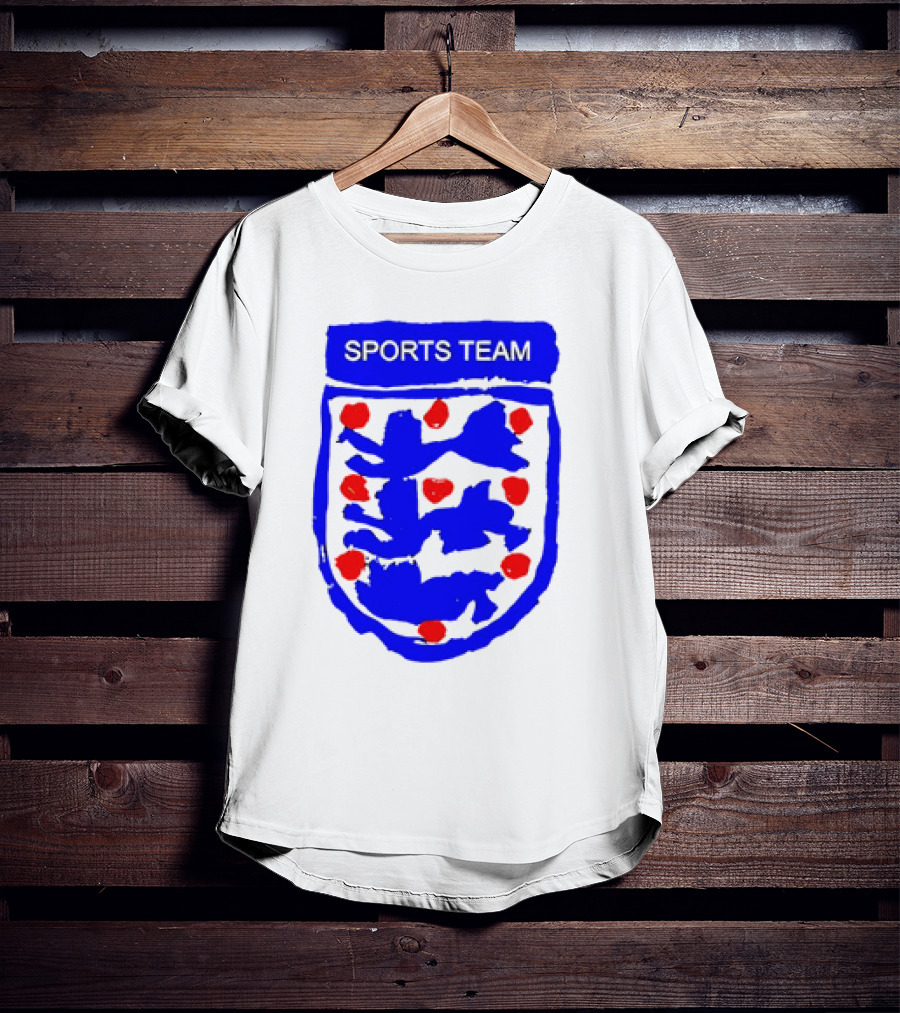 Sports Team Three Lions England Badge Crest T-Shirt