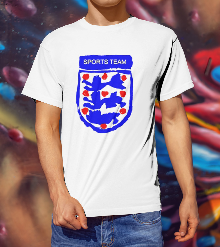 Sports Team Three Lions England Badge Crest T-Shirt