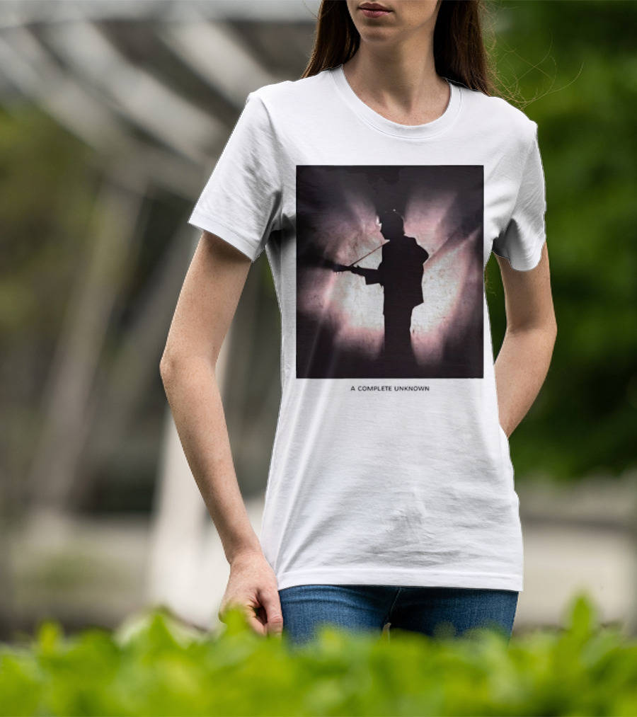 A Complete Unknown Retro Silhouette Illuminated Stage Presence T-Shirt