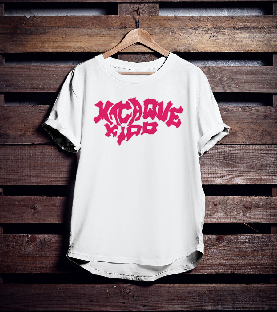 Macaque Kido Bold Pink Text T-Shirt