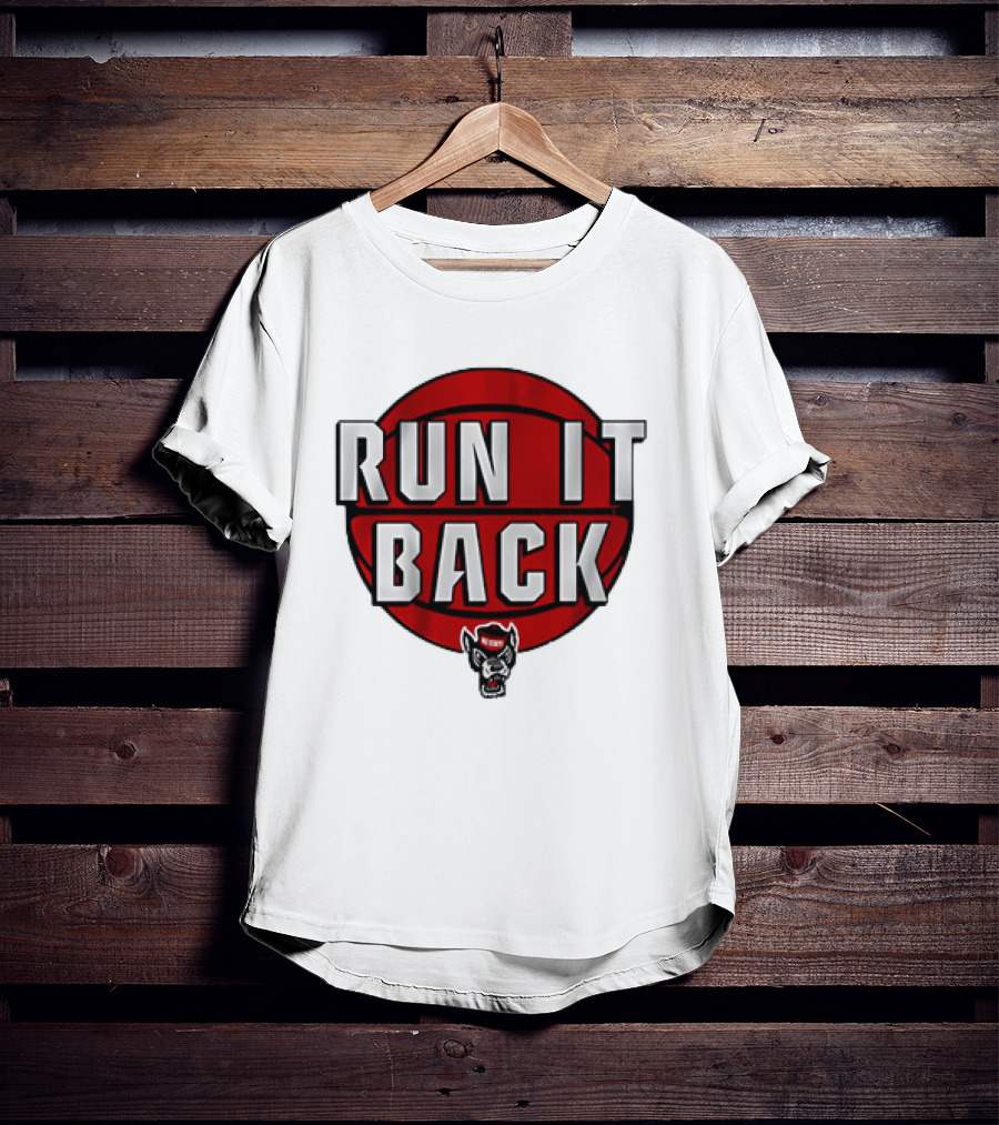 NC State Wolfpack Basketball Run It Back Red Basketball T-Shirt