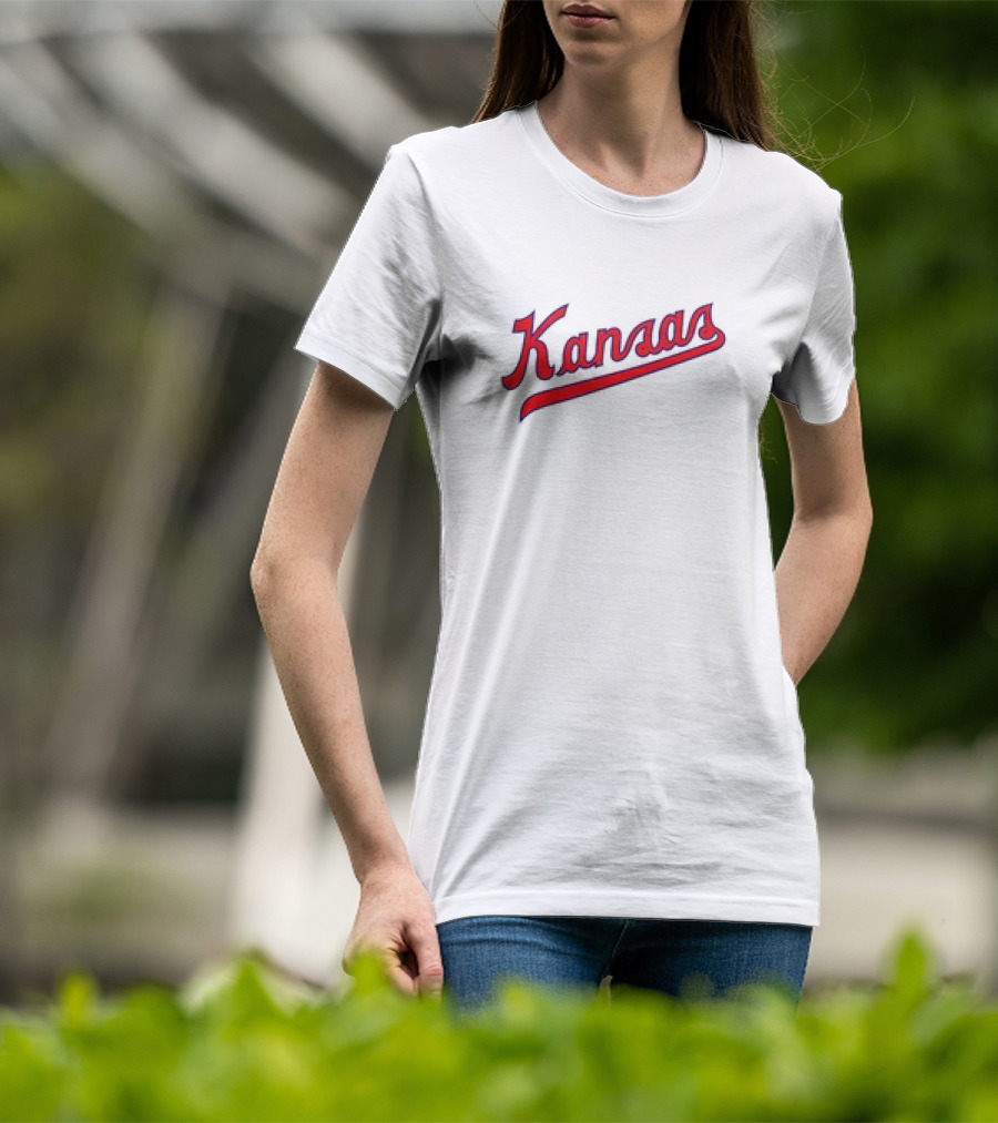 Kansas Jayhawks Red Script T-Shirt