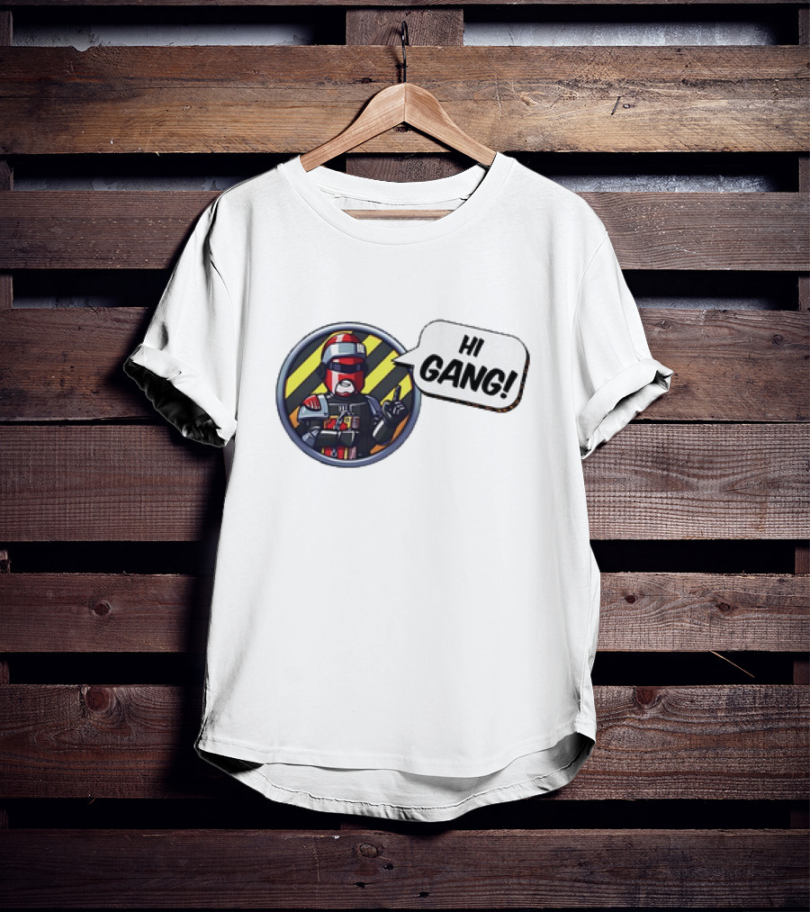 Arbitor Ian Hi Gang Iconic Armor Speech Bubble T-Shirt