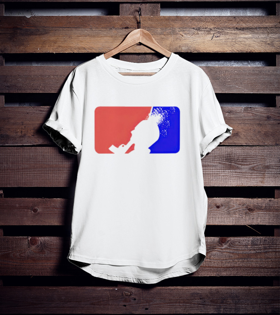 David Major League Shooting Silhouette Red Blue Funny T-Shirt