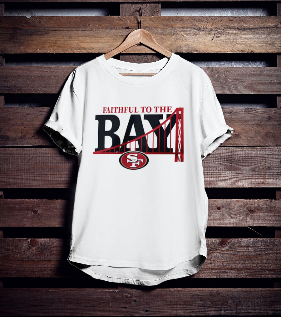 Faithful To The Bay San Francisco 49ers SF Logo Bridge T-Shirt