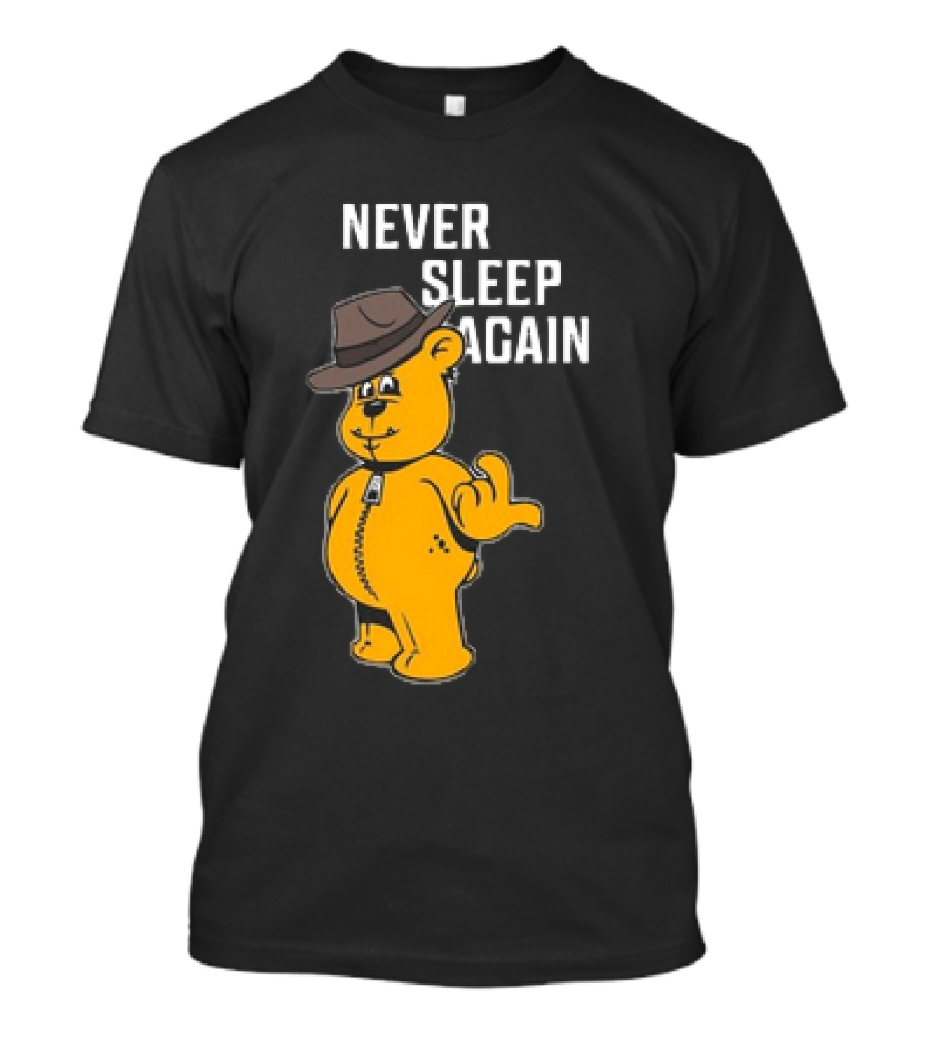 Never Sleep Again Zwart Wanna Play Nightmare Teddy Bear T-Shirt