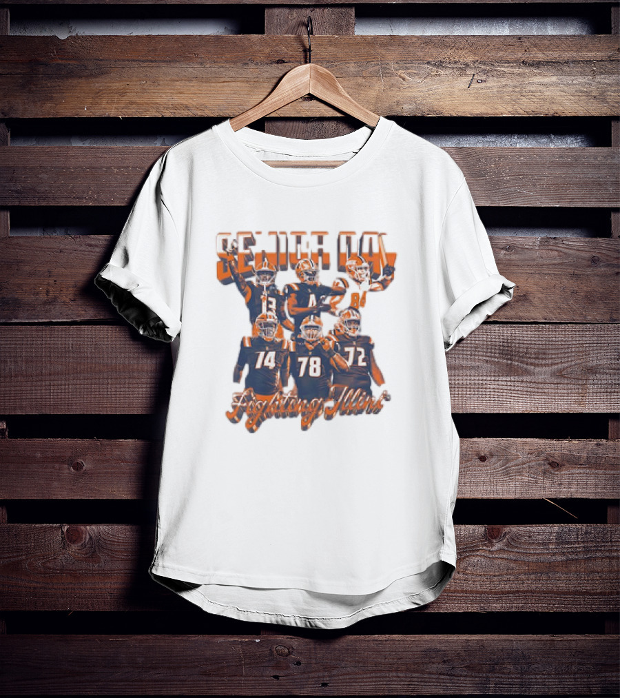 Senior Day Fighting Illini Players Illinois Football T-Shirt