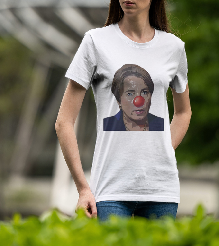 Maura Healey Cartoon Clown Nose Face Image T-Shirt