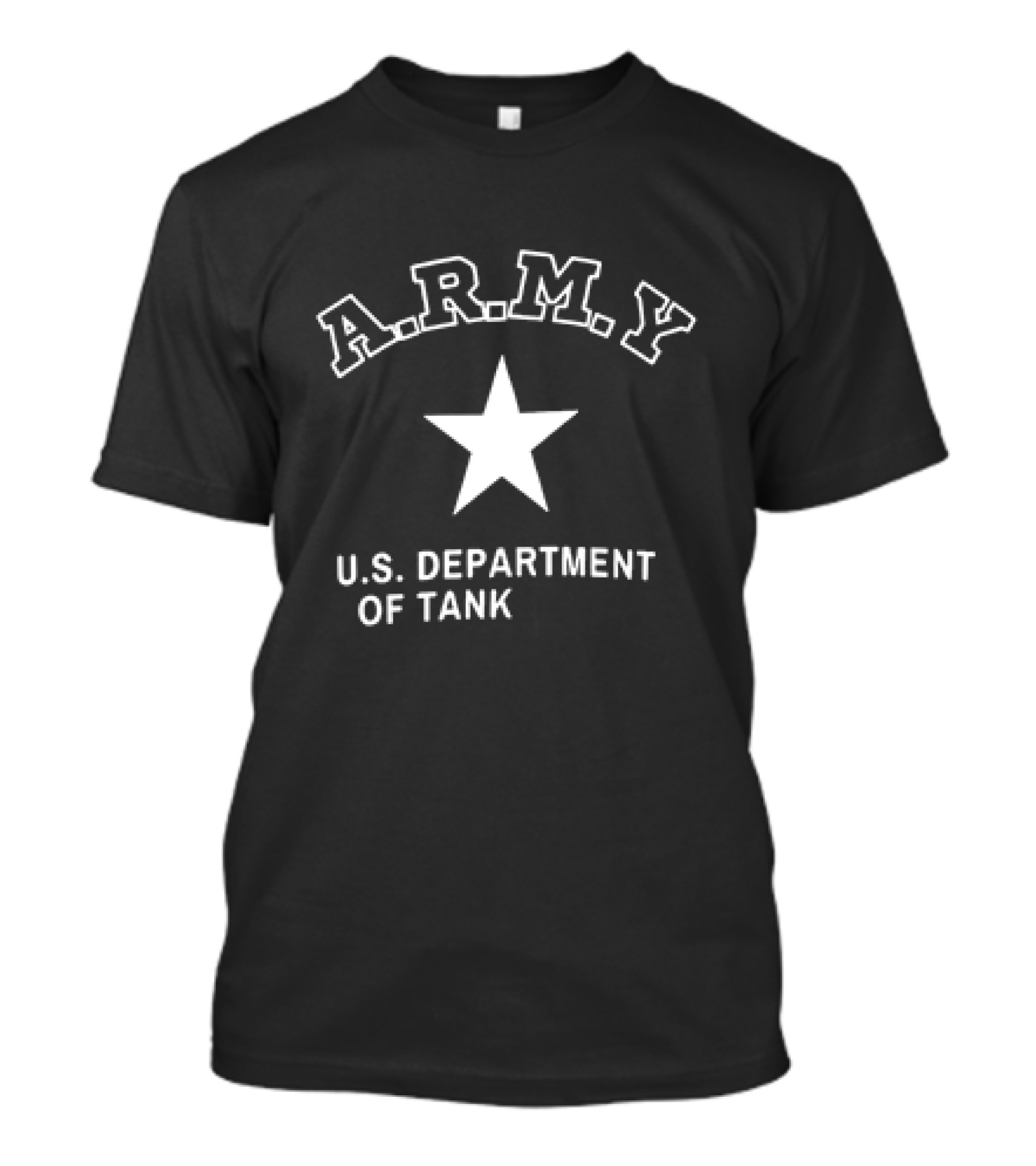 A.R.M.Y U.S. Department Of Tank Star Motif T-Shirt