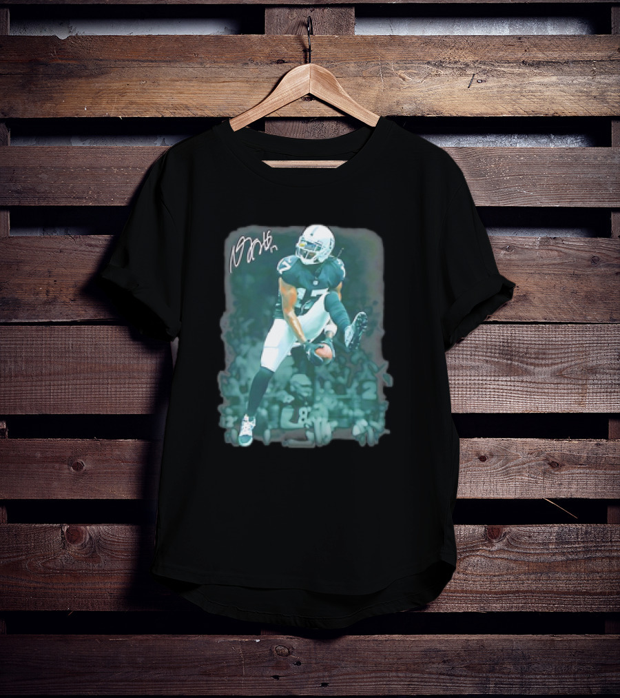 Davante Lavell Adams Leap For Glory Signature 17 Player Action Football T-Shirt