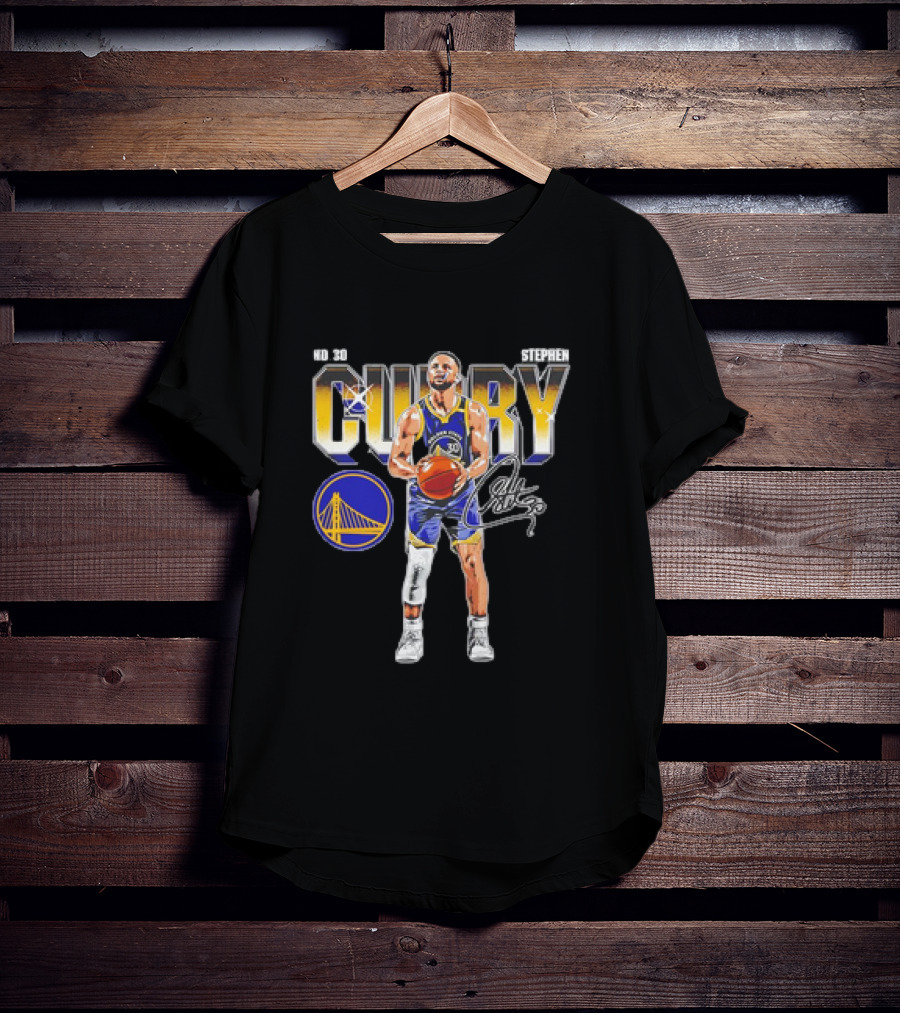 Stephen Curry No 30 Golden State Warriors NBA Signature Vintage Basketball T-Shirt
