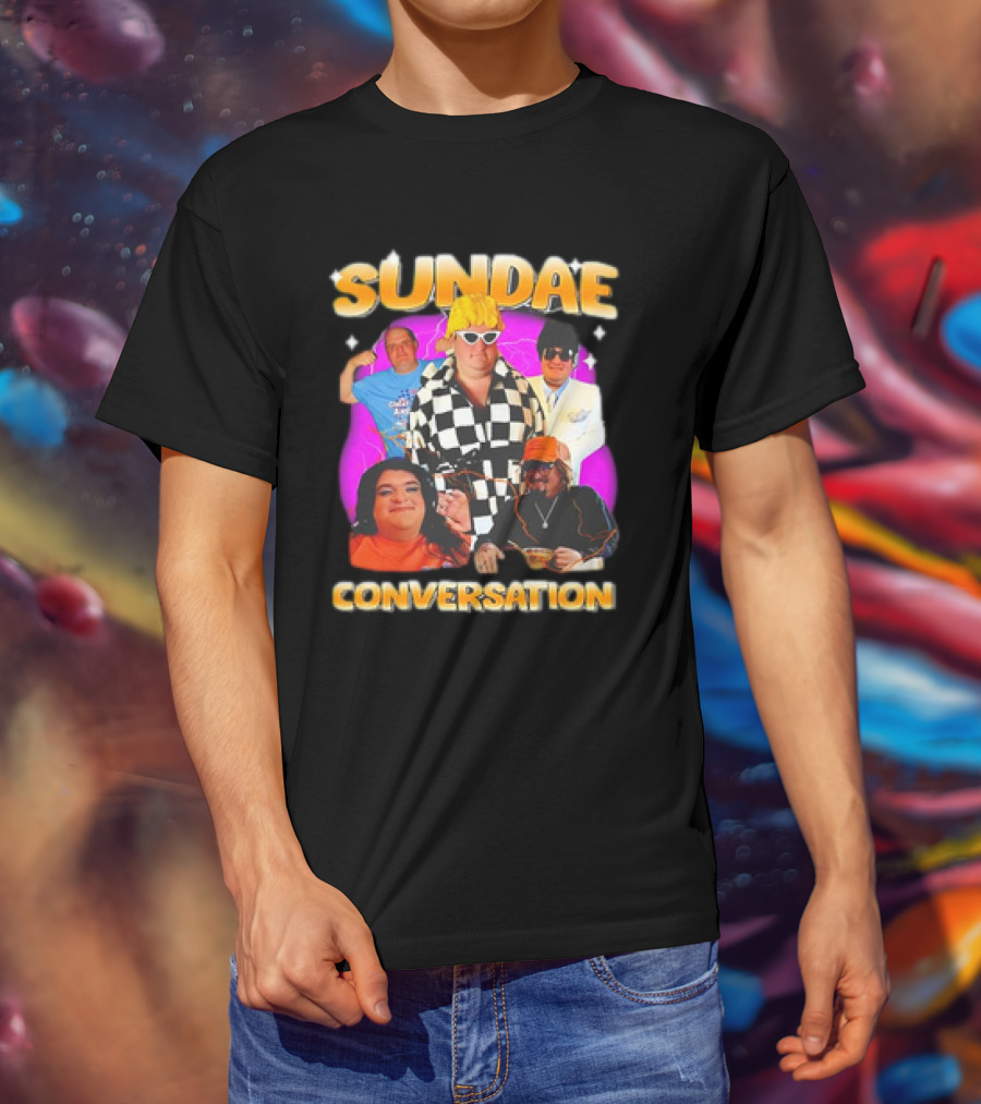 Sundae Conversation Glenny Balls Vibrant Group Montage T-Shirt