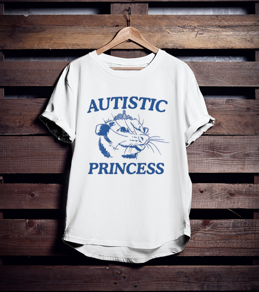 Autistic Princess Possum Drawing With Tiara T-Shirt