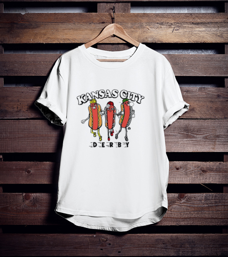 Kansas City Derby Hot Dog Trio Racing Fun T-Shirt