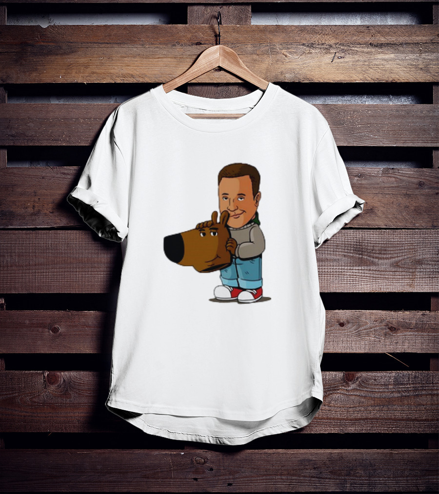 Kevin James Chill Guy Meme With Cartoon Style Scooby-Doo Head T-Shirt