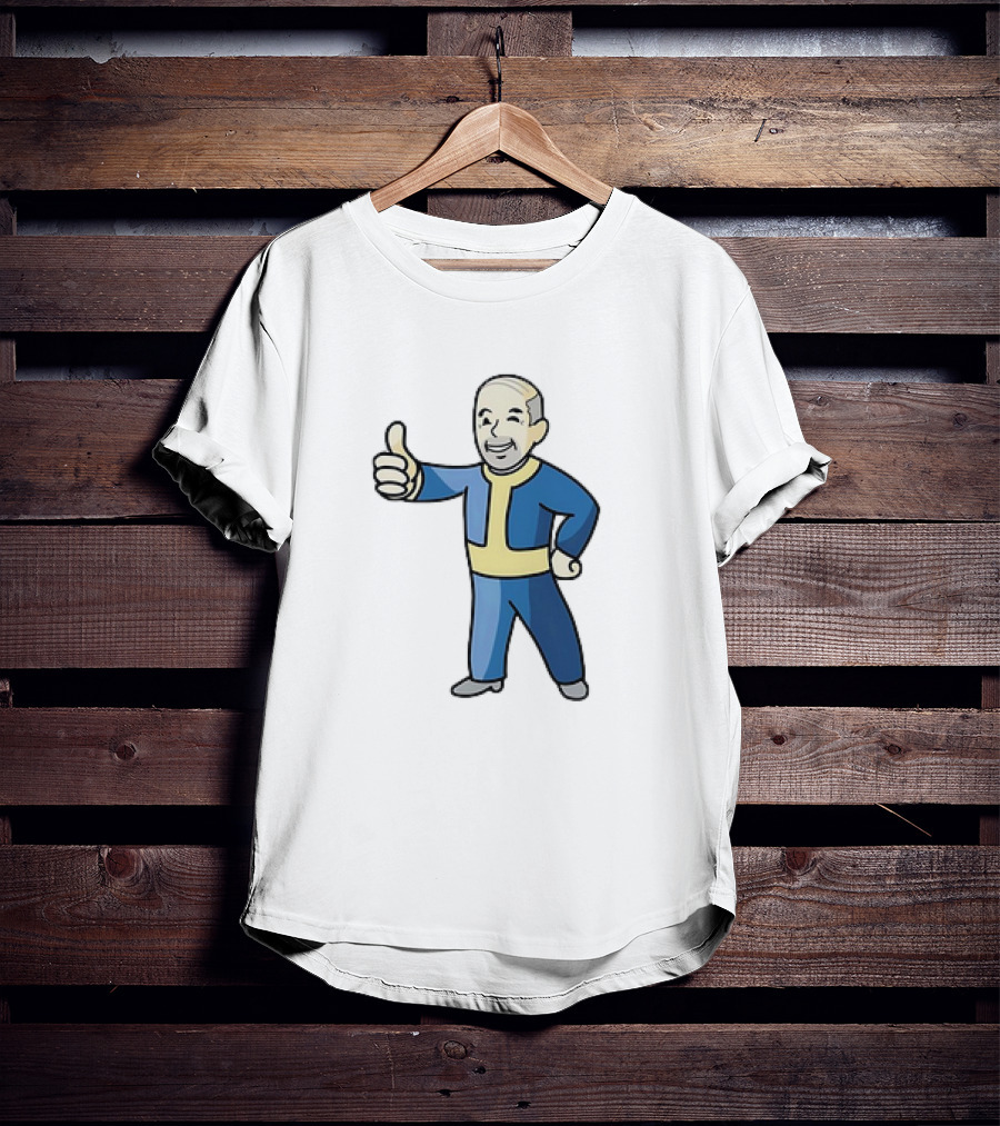 Vault Nate Fallout Vault Boy Thumbs Up Cartoons T-Shirt