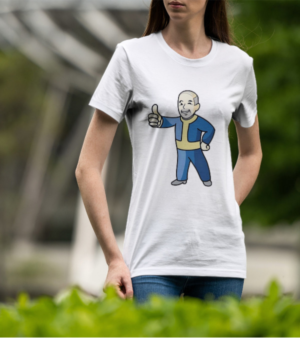 Vault Nate Fallout Vault Boy Thumbs Up Cartoons T-Shirt