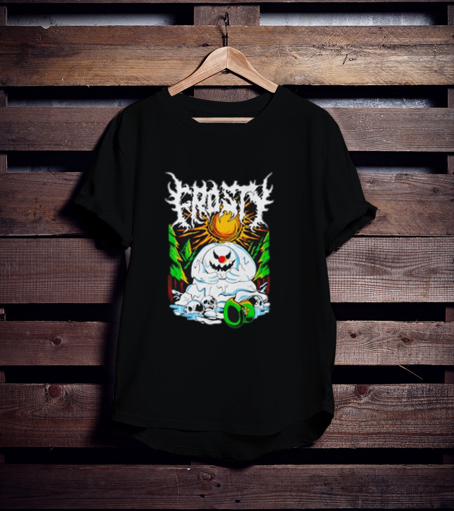Frosty Melting Under The Sun With Skulls And Pine Trees T-Shirt