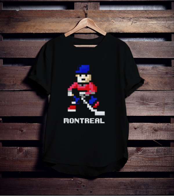 Montreal 8-Bit Hockey Player T-Shirt