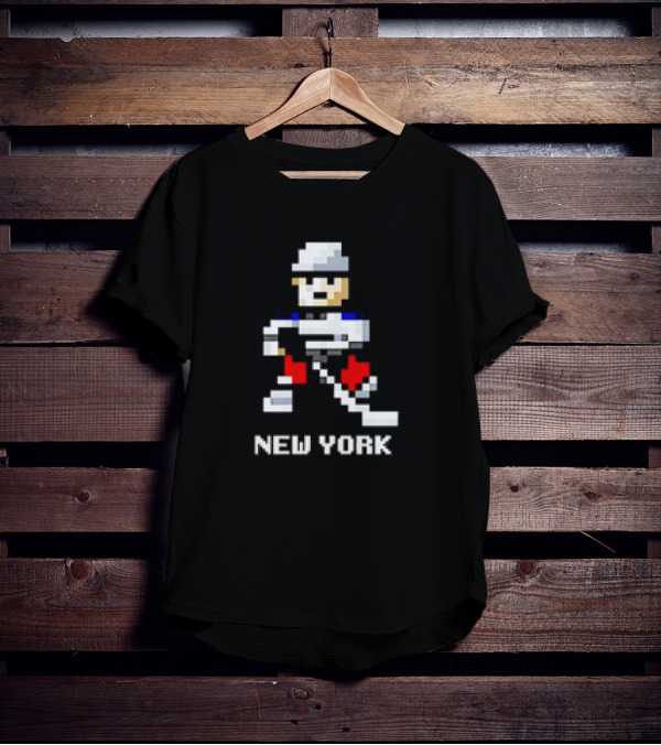 New York 8-bit Hockey Player T-Shirt