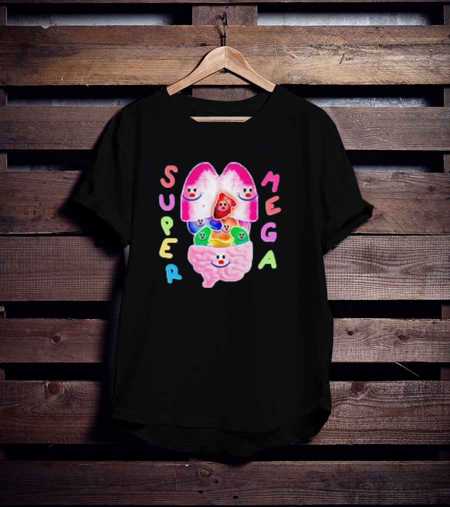 Super Mega Inner Joy Happy Faces Inside Brain And Lungs Meme T-Shirt
