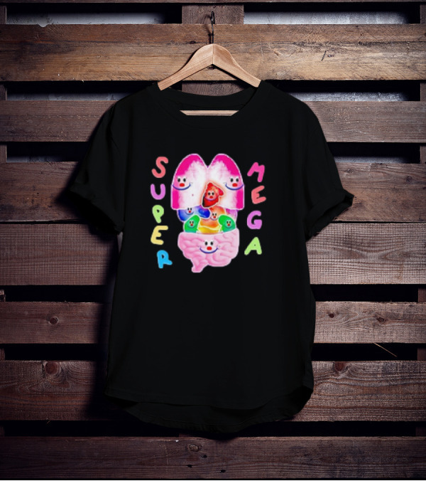 Super Mega Inner Joy Happy Faces Inside Brain And Lungs Meme T-Shirt