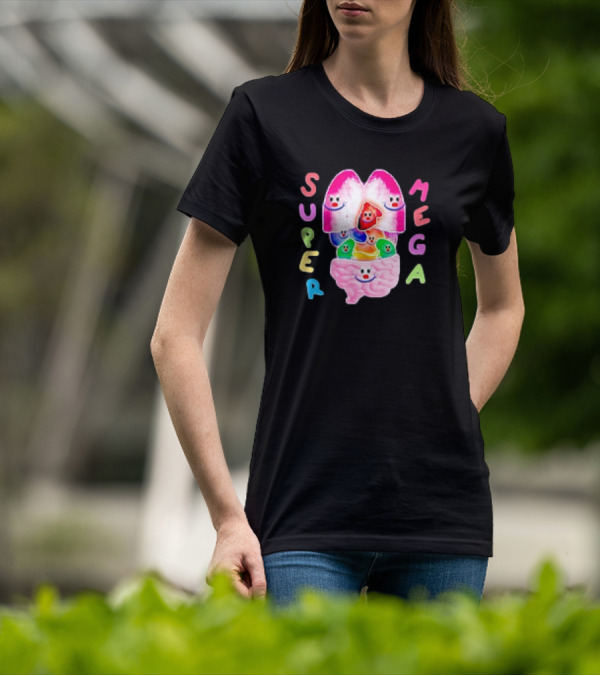 Super Mega Inner Joy Happy Faces Inside Brain And Lungs Meme T-Shirt