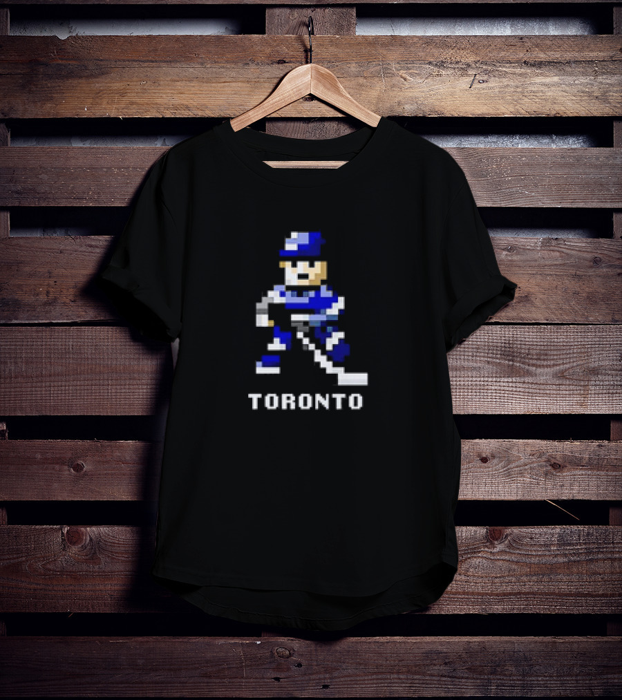 Toronto Bay 8-Bit Hockey Pixel Player T-Shirt