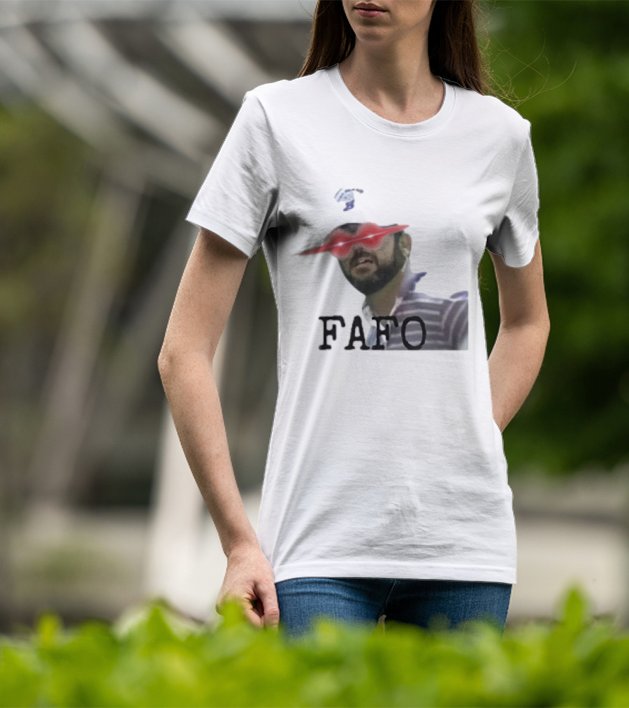 Gary Plauche FAFO PWYD Red Laser Eyes T-Shirt