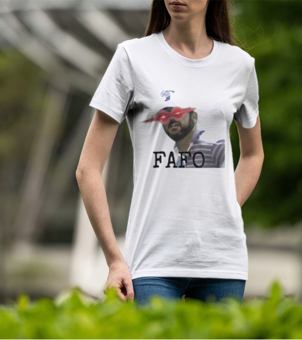 Gary Plauche FAFO PWYD Red Laser Eyes T-Shirt