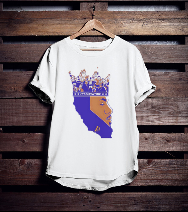 Lebron James It's Showtime Los Angeles Lakers Crown California T-Shirt