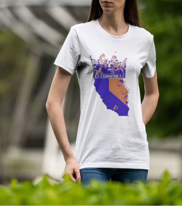 Lebron James It's Showtime Los Angeles Lakers Crown California T-Shirt