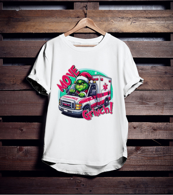 MOVE Grinch Christmas Ambulance Driver T-Shirt