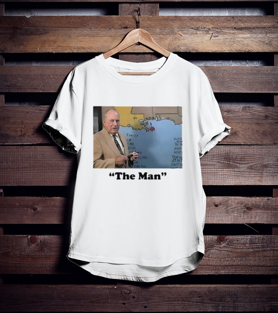 The Man Nash Roberts Weather Map Presentation T-Shirt