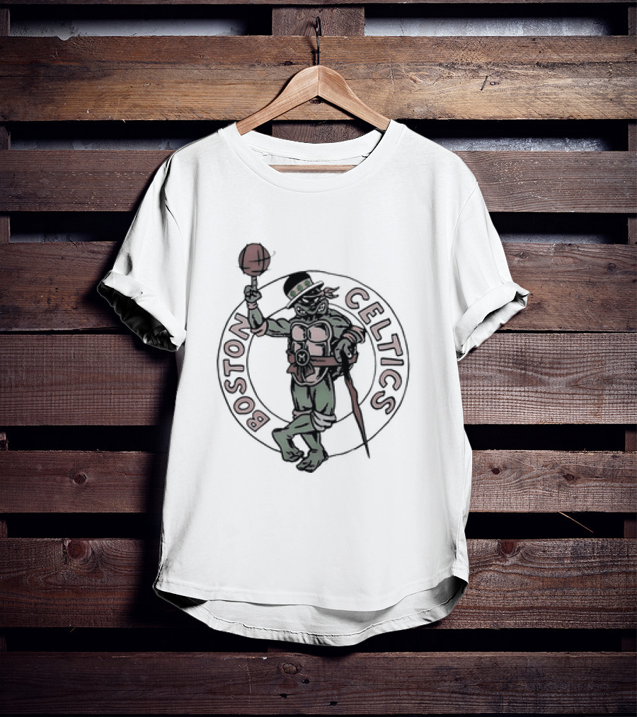 Boston Celtics Ninja Turtles Joe Mazzulla Crossover T-Shirt