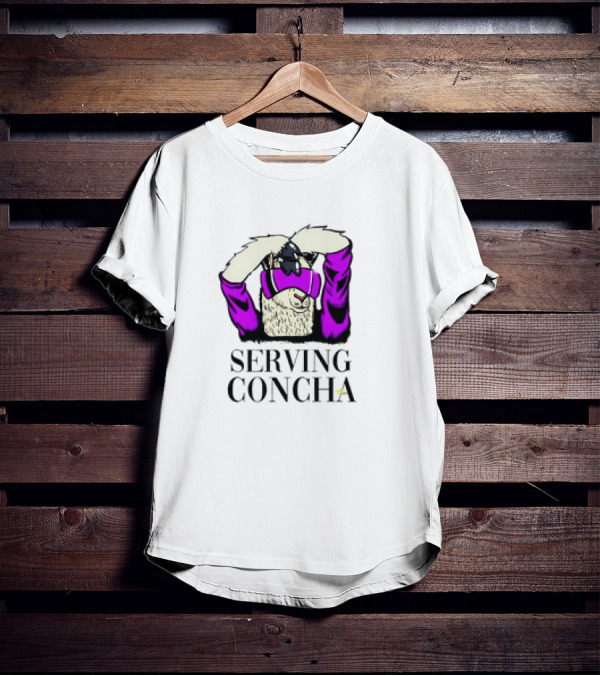 MarcoMania Serving Concha Llama With Purple T-Shirt