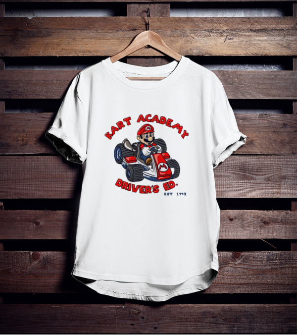 Kart Academy Driver's Ed Mario Kart Est 1992 T-Shirt
