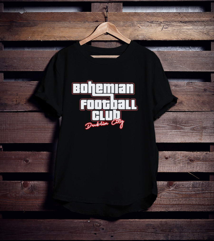 Bohemian Football Club Dublin City Text T-Shirt