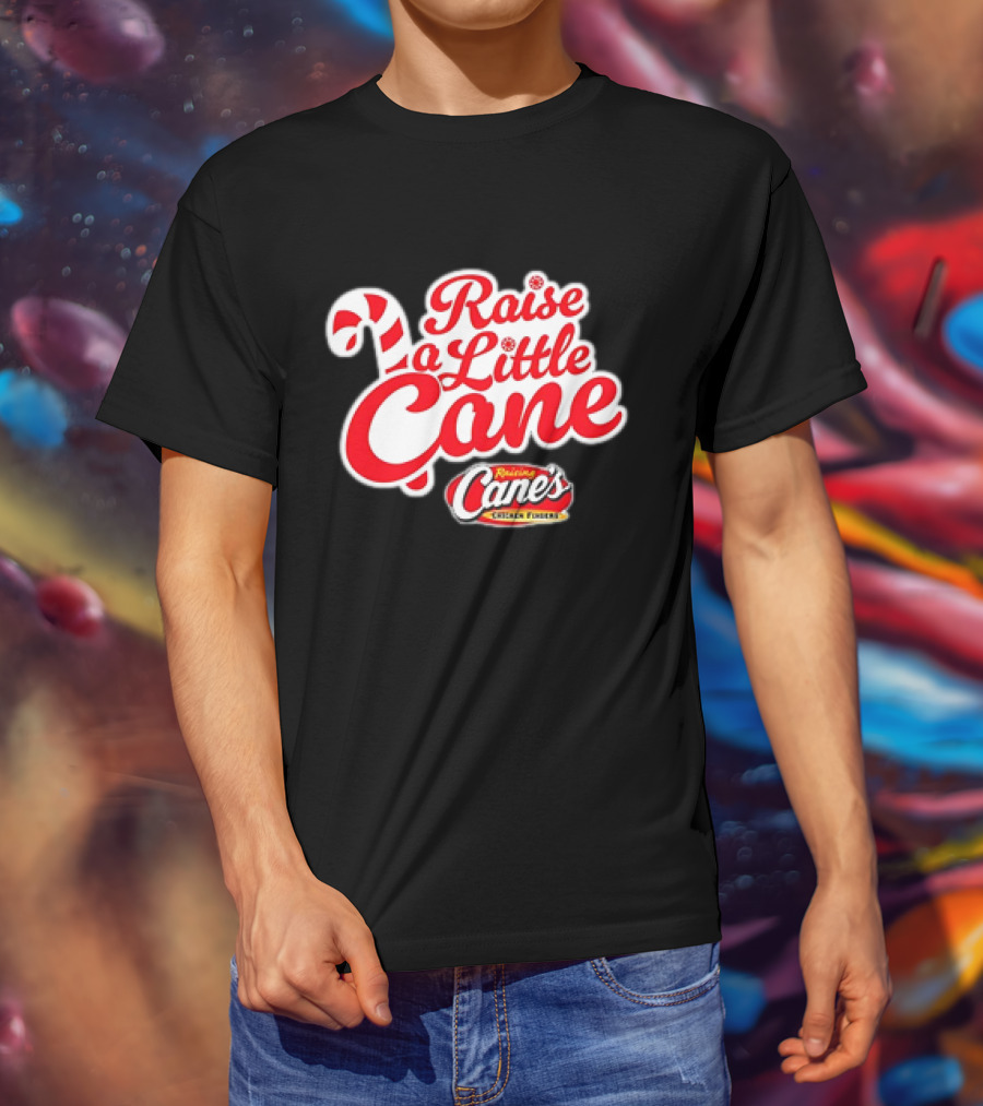 Raise A Little Cane Raising Cane's Chicken Fingers Christmas T-Shirt