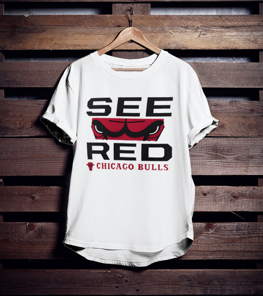 See Red Chicago Bulls T-Shirt