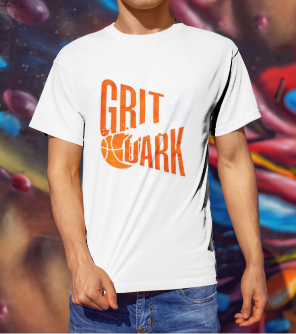 Clemson Tigers Grit After Dark Basketball Paw Prints T-Shirt