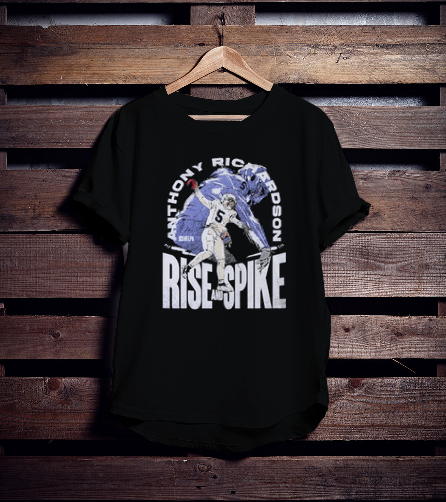 Anthony Richardson Indianapolis Colts Rise And Spike Football Action T-Shirt