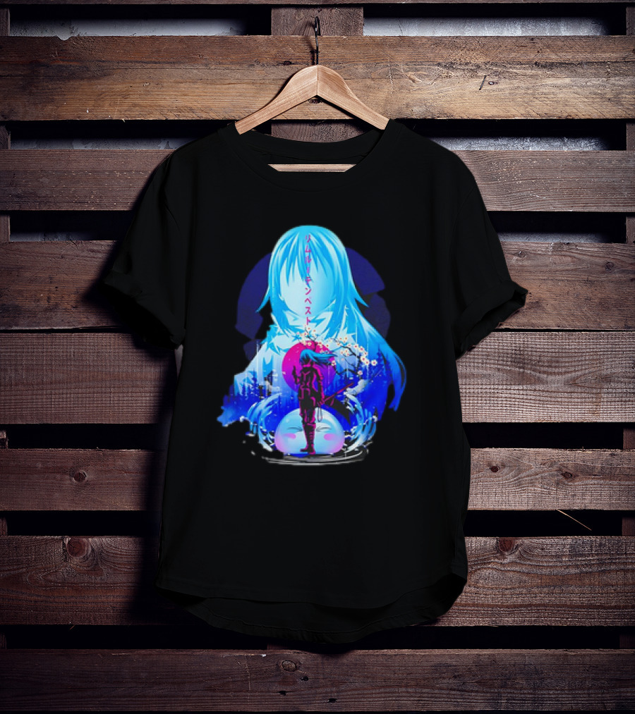 That Time I Got Reincarnated As A Slime Manga Character Silhouette Fantasy Scene T-Shirt