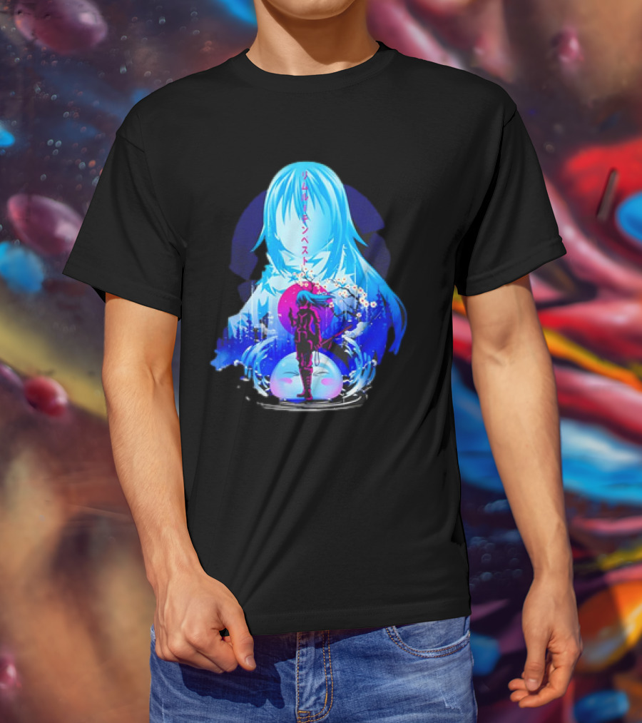 That Time I Got Reincarnated As A Slime Manga Character Silhouette Fantasy Scene T-Shirt
