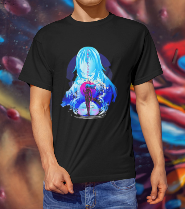 That Time I Got Reincarnated As A Slime Manga Character Silhouette Fantasy Scene T-Shirt
