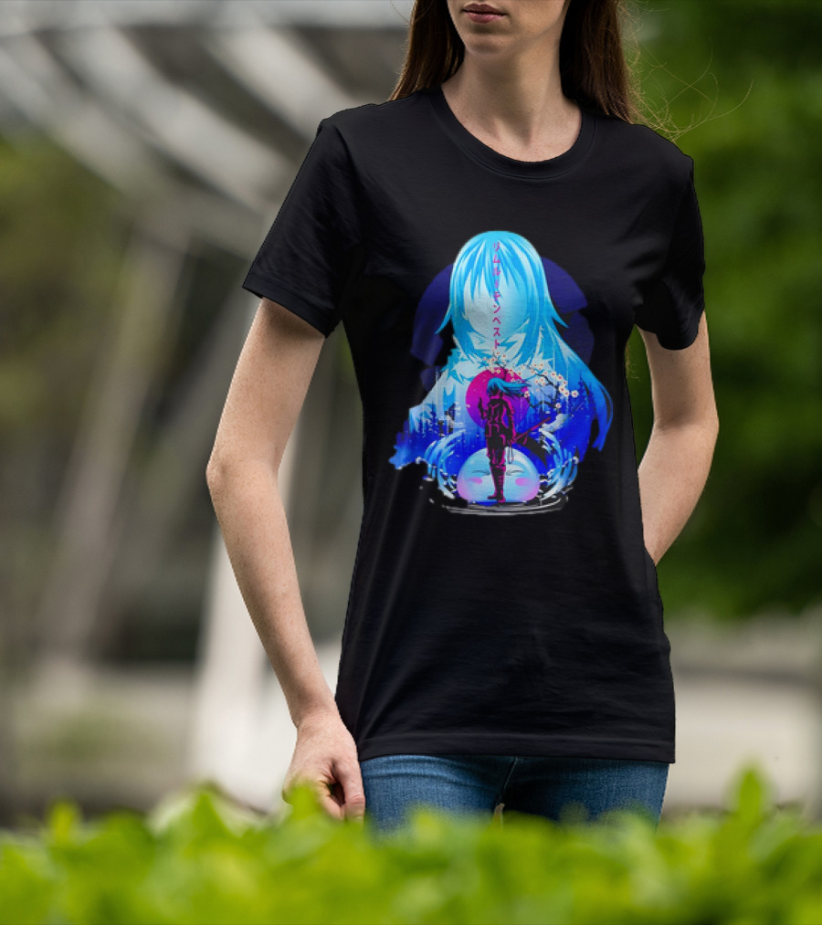 That Time I Got Reincarnated As A Slime Manga Character Silhouette Fantasy Scene T-Shirt