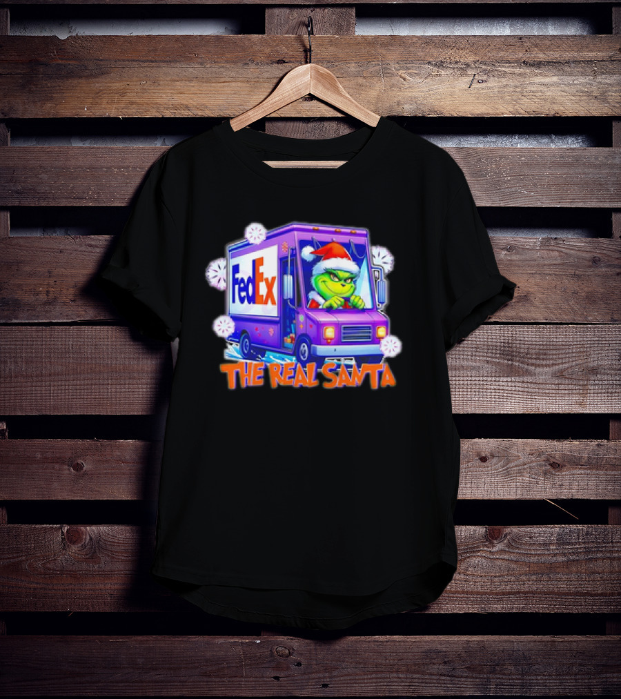 The Real Santa Grinch FedEx Truck Christmas Delivery T-Shirt