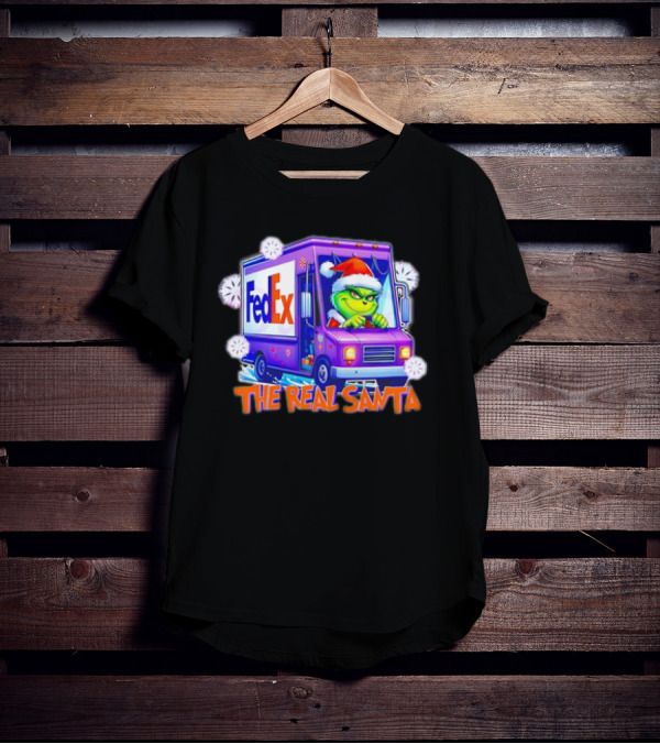 The Real Santa Grinch FedEx Truck Christmas Delivery T-Shirt