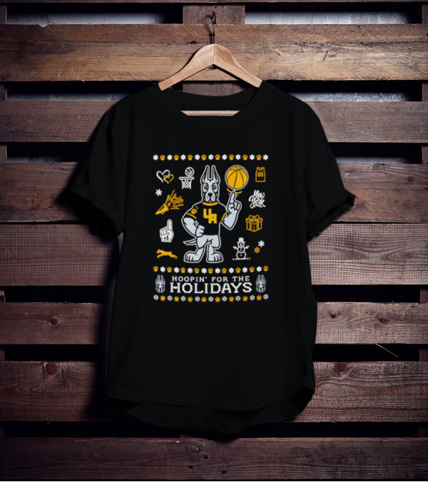 UAlbany Hoopin' For The Holidays New York Basketball Christmas T-Shirt